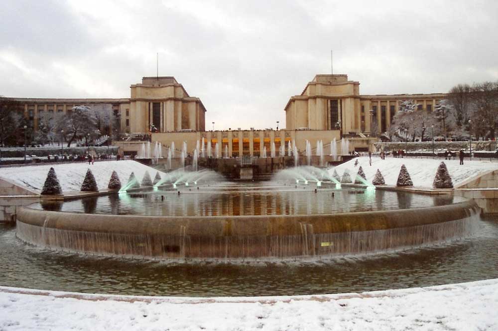 Trocadro sous la neige